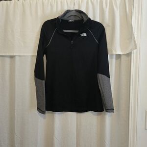 The North Face Black and Gray Half-Zip Pullover